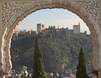 View across Albaicin to La Alhambra by Unbekannt Unbekannt